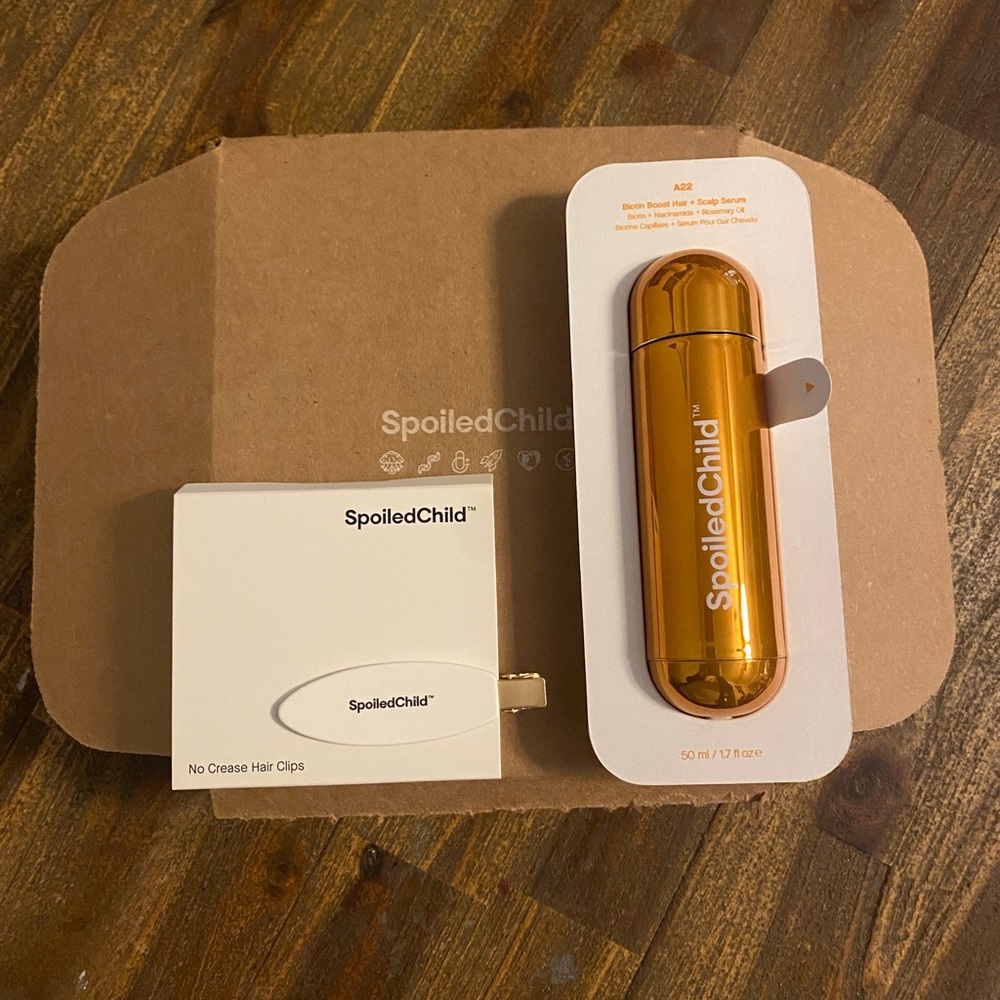 Spoiled Child A22 Biotin Boost Hair + Scalp Serum & Hair Clips